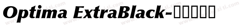 Optima ExtraBlack字体转换
